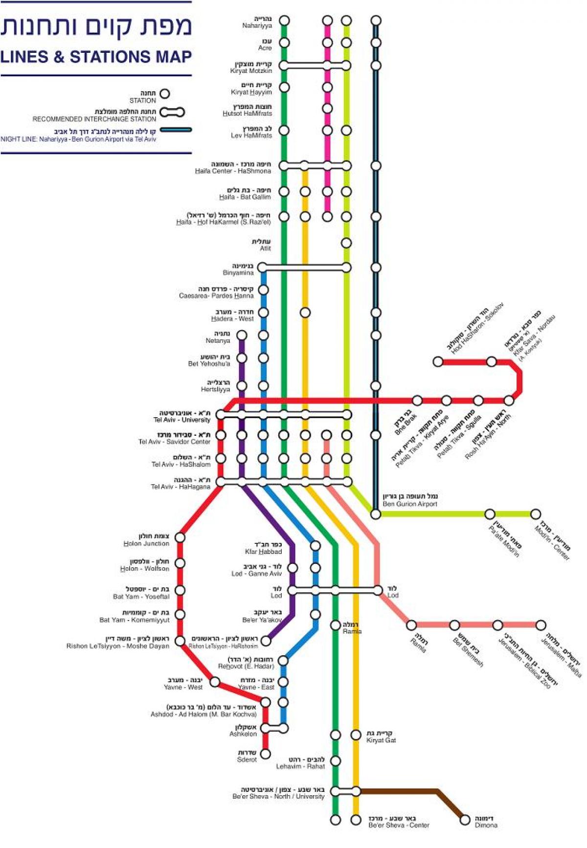 карта Израела на воз