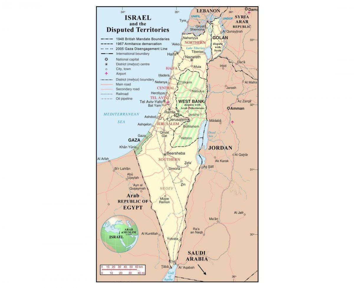 мапа аеродрома Израела
