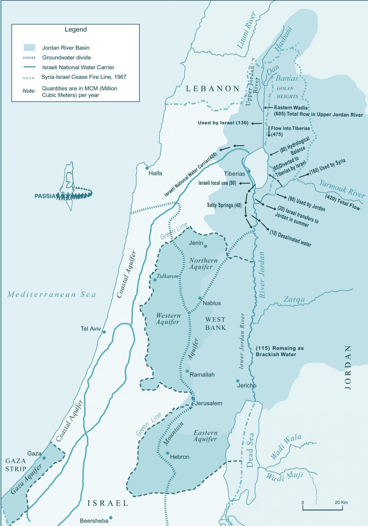 карта реке Израела 