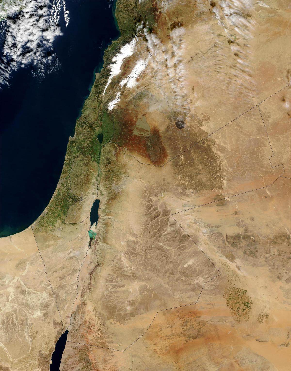 карта Израела сателитска 