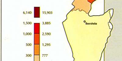Карта становништва Израела