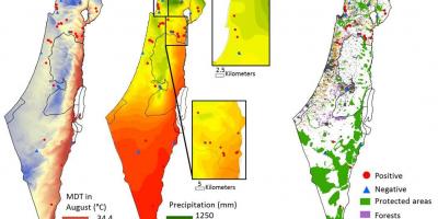 Карта Израела климе